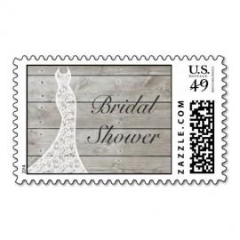Wedding - Beautiful Rustic Bridal Shower Stamp