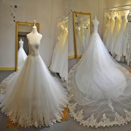 Wedding - Cheap 2015 Wedding Dresses - Discount Sweetheart Tull Applique 2015 Wedding Dresses Beads Crystal Online with $120.95/Piece 