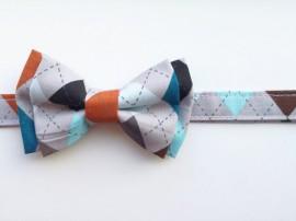 Wedding - Argyle bow tie, little boys bow tie, toddler bow tie, gray bow tie, gray argyle bow tie, doggy bow tie, easter bow tie, newborn bow tie
