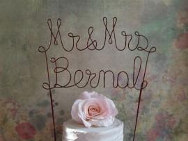 Wedding - Personalized Mr & Mrs LAST NAME Cake Topper Banner - Personalized Wedding Cake Topper, Name Wedding Cake Topper, Personalized Cake Topper