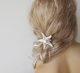 Wedding - Starfish Hair Accessories,  Starfish Pins, Wedding Accessories, Mermaid Hair Accessories, Beach Hair Accessories, Natural