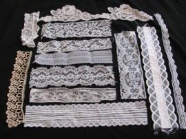Wedding - Lace Sewing Trim Pieces - Assorted Designs Patterns - Salesman Samples