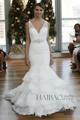 Wedding - Newest Isabelle Armstrong 2015 Wedding Dresses Sash Mermaid Sleeveless V-Neck Sheer Lace Applique Cheap Bridal Gown Dress Chapel Train Online with $134.4/Piece on Hjklp88's Store 