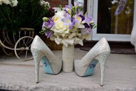 Wedding - Rhinestone and Pearl Bouquet Cuff Bouquet Holder Wrap...The Original BridalBling