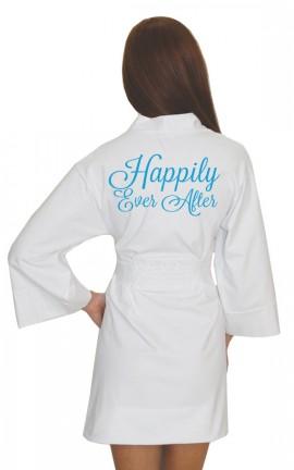 Wedding - Bride Robe, Happily Ever After Bridal Robe, wedding lingerie, bridal lingerie for the wedding, honeymoon or getting ready on the big day