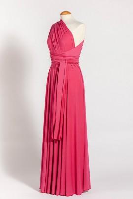 Wedding - SALE Pink Bridesmaid Dress, Long Fuchsia Dress, Hot Pink maxi dress, Pink Infinity Gown, Party dress, Fuchsia Dress, Pink Infinity Dress