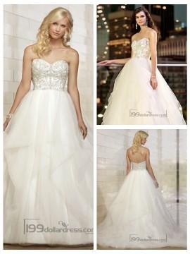 Wedding - Gorgeous Sweetheart Beaded Bodice Ball Gown Wedding Dresses