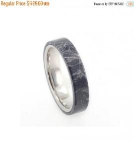 Wedding - Wedding Sale Platinum Ring, Blue Mokume Wedding Band, Custom Ring Design