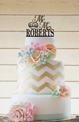 Wedding - Wedding Cake Topper Wedding Decor Personalized Cake Topper