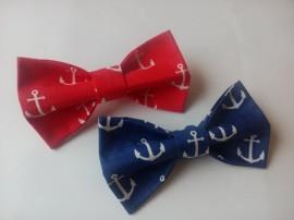 Wedding - Bow ties Two nautical red and blue bowties Perfect gifts for little boys Nautical themed wedding bow ties Deux nœuds papillons nautiques