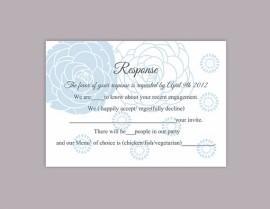 Wedding - DIY Wedding RSVP Template Editable Word File Instant Download Rsvp Template Printable RSVP Cards Floral Aqua Blue Rsvp Card Rose Rsvp Card