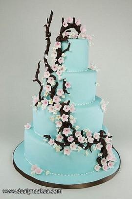 Wedding - Cherry Blossom Wedding Cake