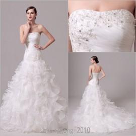 Wedding - New Mermaid White/Ivory Wedding dress Bridal gown Custom Size 6 8 10 12 14 16