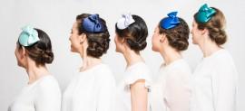 Wedding - Hoy - Set of Five Fascinators, Bridesmaids gifts, made with Silk and finished with a bow