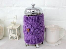 Wedding - French Press Coffee Tea Pot Cozy Warmer Valentine's Day Gift Mom Sister Wife Gift Lilac Cozy Cover French Press Choose color Available 1 lit