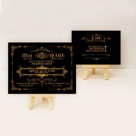 Wedding - Gatsby wedding invitation sample - Art deco wedding invite sample {Galena Design}