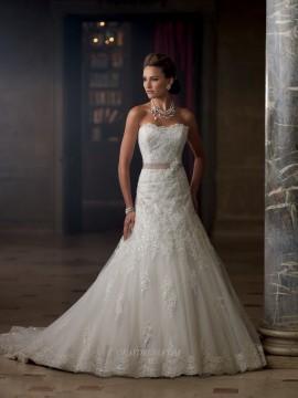 Wedding - David Tutera for Mon Cheri 213261 Charlene Bridal Gown (2013) (MC13_213261charleneBG) - Crazy Sale Formal Dresses