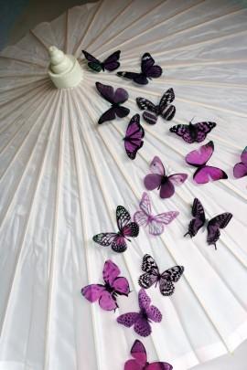 Wedding - 20 pack of Plum Butterflies great for decorations, Cake Toppers, table decor or childrens rooms