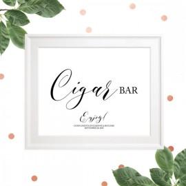 Wedding - Wedding Cigar Bar Printable Sign-Cigars-Rustic Wedding Sign-Custom Cigar Bar Sign, Calligraphy Style, DIY Wedding Sign, Elegant Wedding,