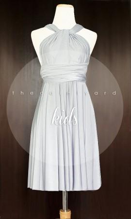 Wedding - KIDS Silver Bridesmaid Dress Convertible Dress Infinity Dress Multiway Dress Wrap Dress Twist Dress Flower Girl Dress