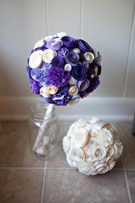 Wedding - Tissue / Paper Wedding Pomander - 7 Inches - Paper Bouquet - Bridal Arrangement