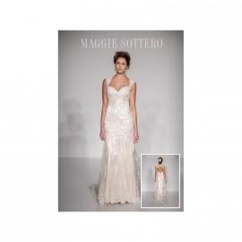 Wedding - Vestido de novia de Maggie Sottero Modelo Collins - 2016 Evasé Tirantes Vestido - Tienda nupcial con estilo del cordón