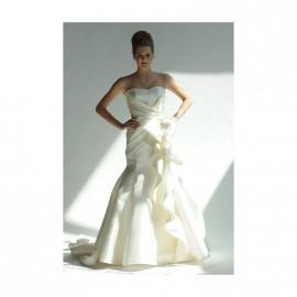 Wedding - Junko Yoshioka - Spring 2013 - Cascade Silk Satin Mermaid Wedding Dress with Ruffle Detail - Stunning Cheap Wedding Dresses