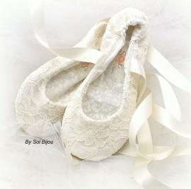 Wedding - Wedding Flats, Ivory, Ballet Flats, Reception, Lace Flats, Ballet Slippers, Vintage Style, Wedding Shoes, First Communion,Flower Girl, Flats