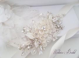 Wedding - Floral Wedding Sash, Bridal Belt, Custom Wedding Belts and Sashes - Style 789