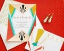 Alexia + Marco’s Colorful Miami Art Deco Wedding Invitations