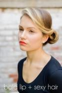 Bold lip + sexy hair tutorial