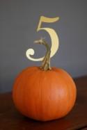 DIY: Make a pumpkin table number