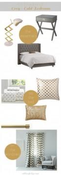 Grey + Gold Bedroom Inspiration