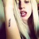 Lady Gaga Showing Off Her Latest Tattoo