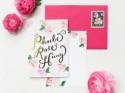 Phoebe’s Floral and Gold Foil Birth Announcements
