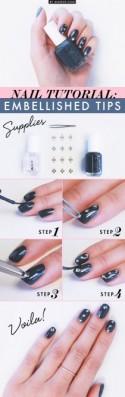 Manicure Monday: Embellished Tips