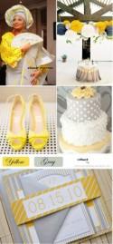Yellow and Gray Wedding Color Combination
