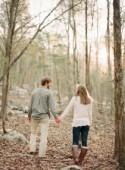 Rustic woodland engagement session