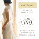 Last Chance! Win $500 from Once Wed!