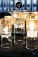 Art Deco-Inspired DIY Glittered Tealight Holders For Your Wedding Decor 