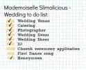 Mademoiselle Slimalicious: Ticking off wedding to do list