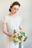 Contemporary Blush & Silver Bridal and Bridesmaids Looks for a Romantic Wedding 