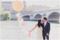 Wedding on banks of River Seine in Paris