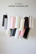 DIY project: Paper tube chandelier