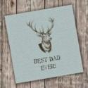 Knots and Kisses Wedding Stationery: Fathers Day Cards with Stag Print