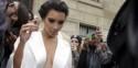 Only Kim K Would Wear A Plunging White Dress Before Her Wedding