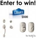 $500 Lowes Gift Card + Schlage Giveaway