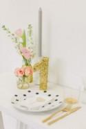 Glam DIY Gold Glittery Wedding Table Number 