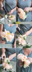 How to create an asymmetrical floral headband with peonies, roses and sweetpeas 