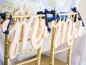 10 Adorable Wedding Chair Signs & Chair Covers